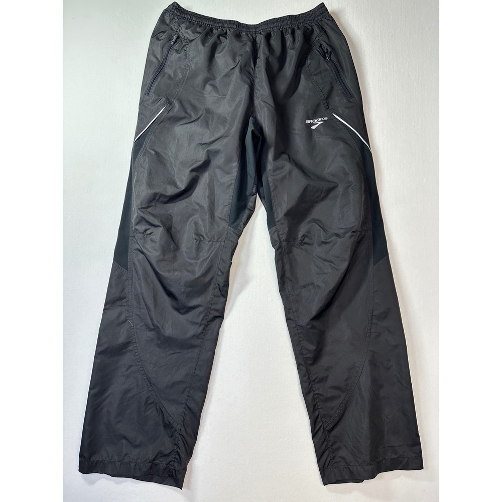 Brooks Shelter Technology Running Pants Mens Large Black Windbreaker Track Pants
